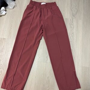 Abercrombie & Fitch Women's Brick Red Straight Leg Pants